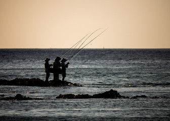 Traditional long pole fishing