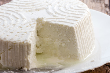 Tasty fresh cow Ricotta cheese