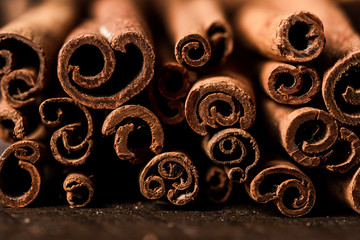 cinnamon sticks in macro