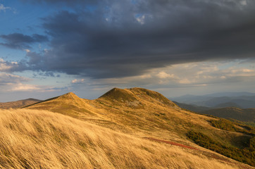 Tarnica - the highest peak of the Bieszczady Mountains. A sunny autumn day. © uranos1980