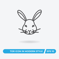 Rabbit vector icon, simple sign for web site and mobile app.