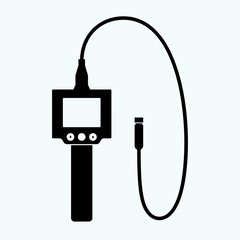 Modern digital compact endoscope, borescope inspection camera