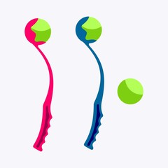 Pet toy and tennis ball long hand thrower