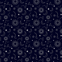 Space symbol vector seamless pattern design 