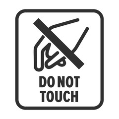 Do not touch, a safety symbol