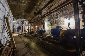 pumping station in underground mine