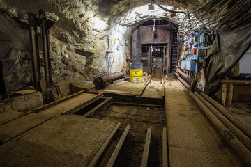 Mine ore shaft tunnel drift underground