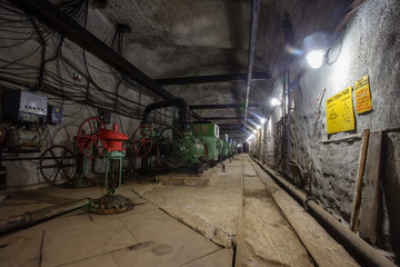 pumping station in underground mine
