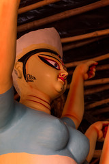Goddess Durga Idol making for Navratri Festival in India