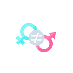 gender inequality icon on white