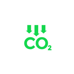 reduce carbon emissions, vector icon