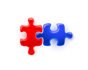 Puzzle colored sign group art, game icon idea.