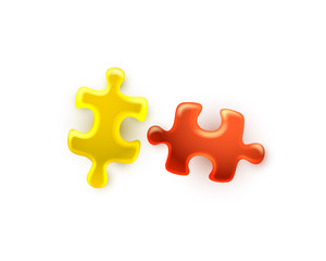Fototapeta premium Puzzle colored sign group art, game icon idea.