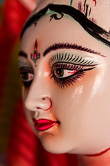 Goddess Durga Idol making for Navratri Festival in India