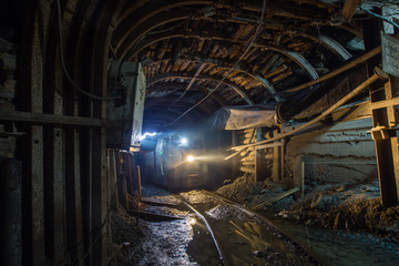 Fototapeta na wymiar mine ore shaft tunnel drift underground