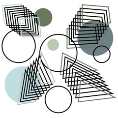 Pattern abstraction of geometric shapes. Vector illustration.