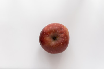 red apple on a white background