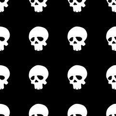 Halloween Seamless pattern with skull