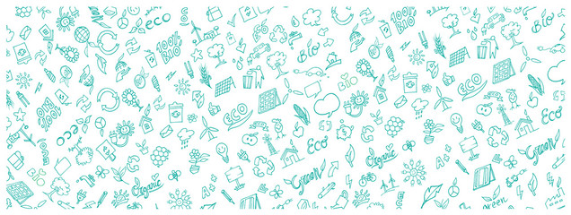 pattern banner eco symbol element . illustration