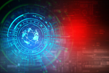 2d rendering abstract world concept