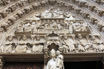 Notre Dame Cathedral, Paris, Portal of the Virgin