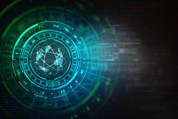 2d rendering abstract world concept