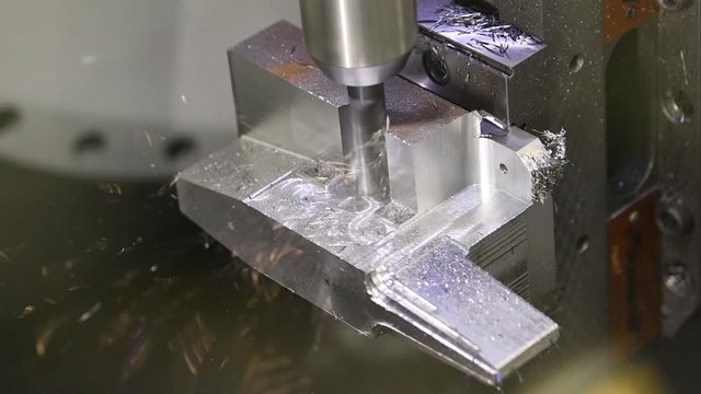 Milling machine. industrial metalworking cutting process by milling cutter
