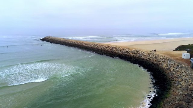 Flight over the beaches of Cortegaca and Es Moritz in Portugal - videoclip