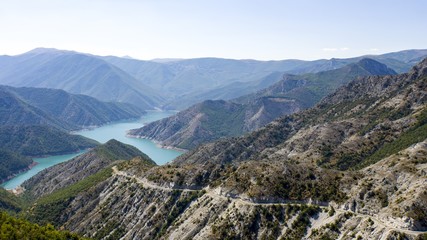 Fototapeta na wymiar beautiful kozjak lake in northern macedonia