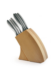 Set of kitchen knives