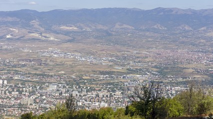 scenic view over macedonians capitol skopje