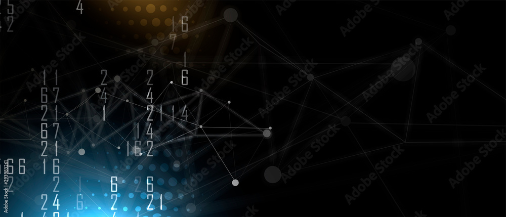 Aufkleber technology data background, idea of global business solution