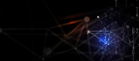 Technology data background, idea of global business solution