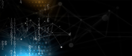 Technology data background, idea of global business solution