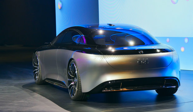  Mercedes Benz Vision EQS luxury electric concept car