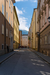 Fototapeta na wymiar Streets of Salzburg