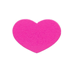 Pink heart isolated on a white background