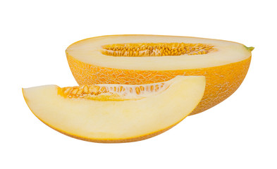 Melon isolated on white background with clipping path