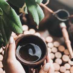 tea in hand