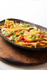 vegetable fried squid in casserole
