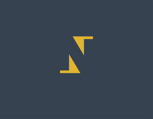 Creative abstract geometric letter N logo for business company