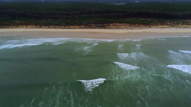 Flight over the beaches of Cortegaca and Es Moritz in Portugal - videoclip
