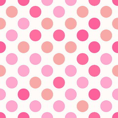 Pastel polka dot seamless, pattern background, vector.