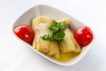 turkish and greek cusine appetizers with olive oil