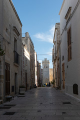 Castro, Salento, Puglia, Italia, città messapica. Antiche mura aragonesi. Panorami.