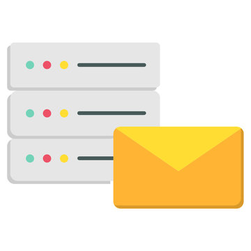 Email Hosting Server Vector Icon Concept