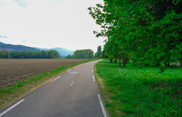 Cyclotourisme sur la ViaRhona, au niveau de Saint Sorlin.