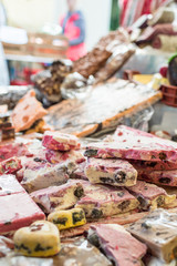 Fresh healthy raw fruitcake from dried fruits and seeds