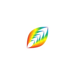 Rainbow for modern logo. Fast simple stylised. Creative illustration in colorful tone. Abstract logo icon design template element for business. Brend-new design for your biz. Vector illustration.