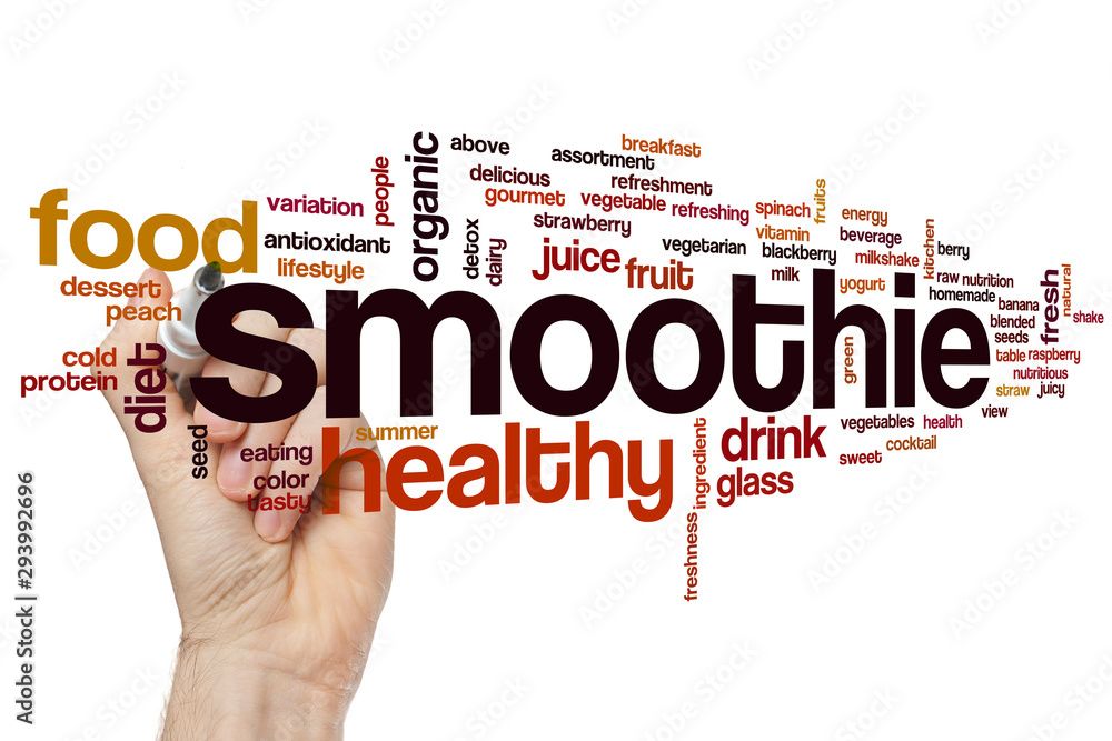 Sticker smoothie word cloud